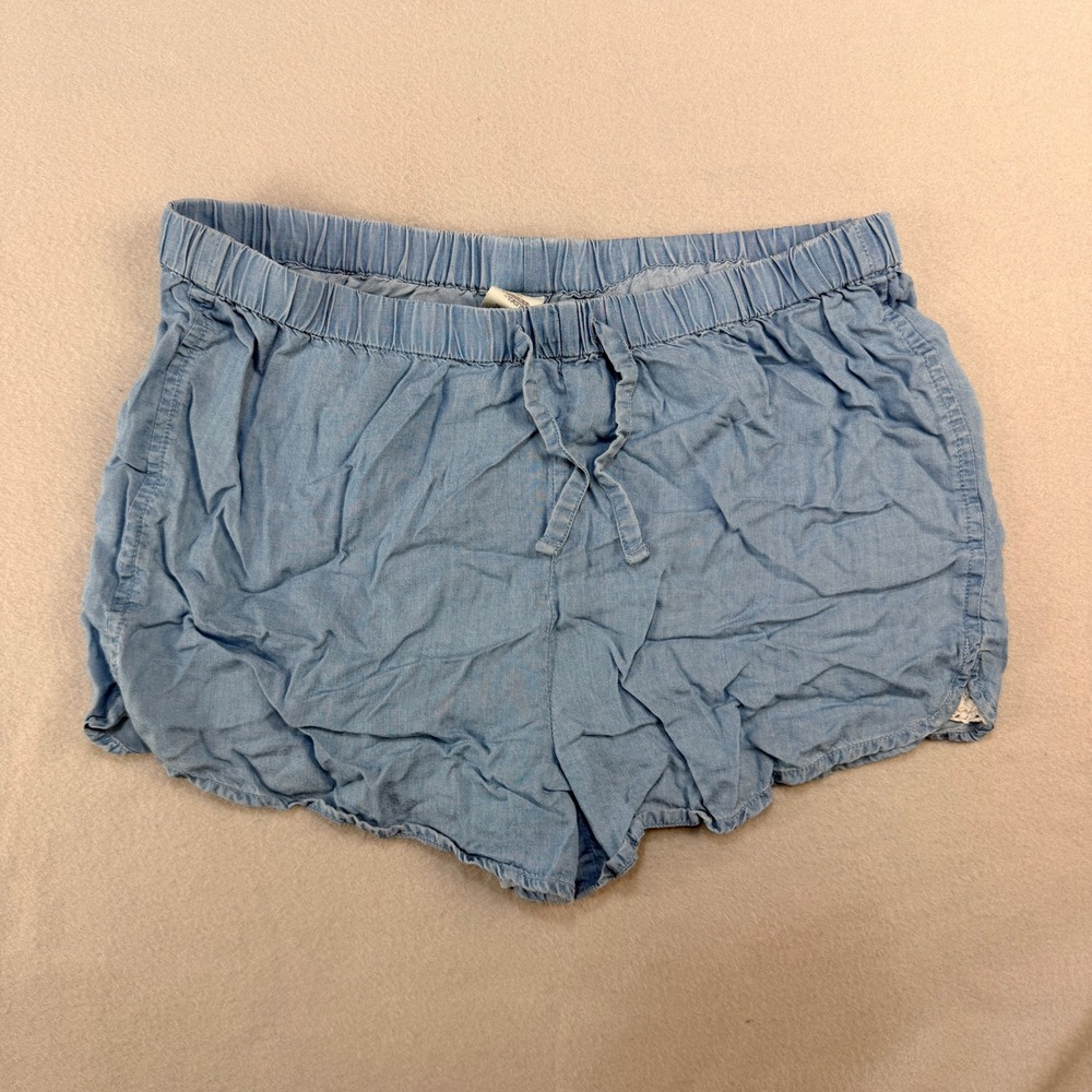 Tucker + Tate Kids XL 14/16 Light Blue Tencel Lyocell Shorts Crochet Lace Trim